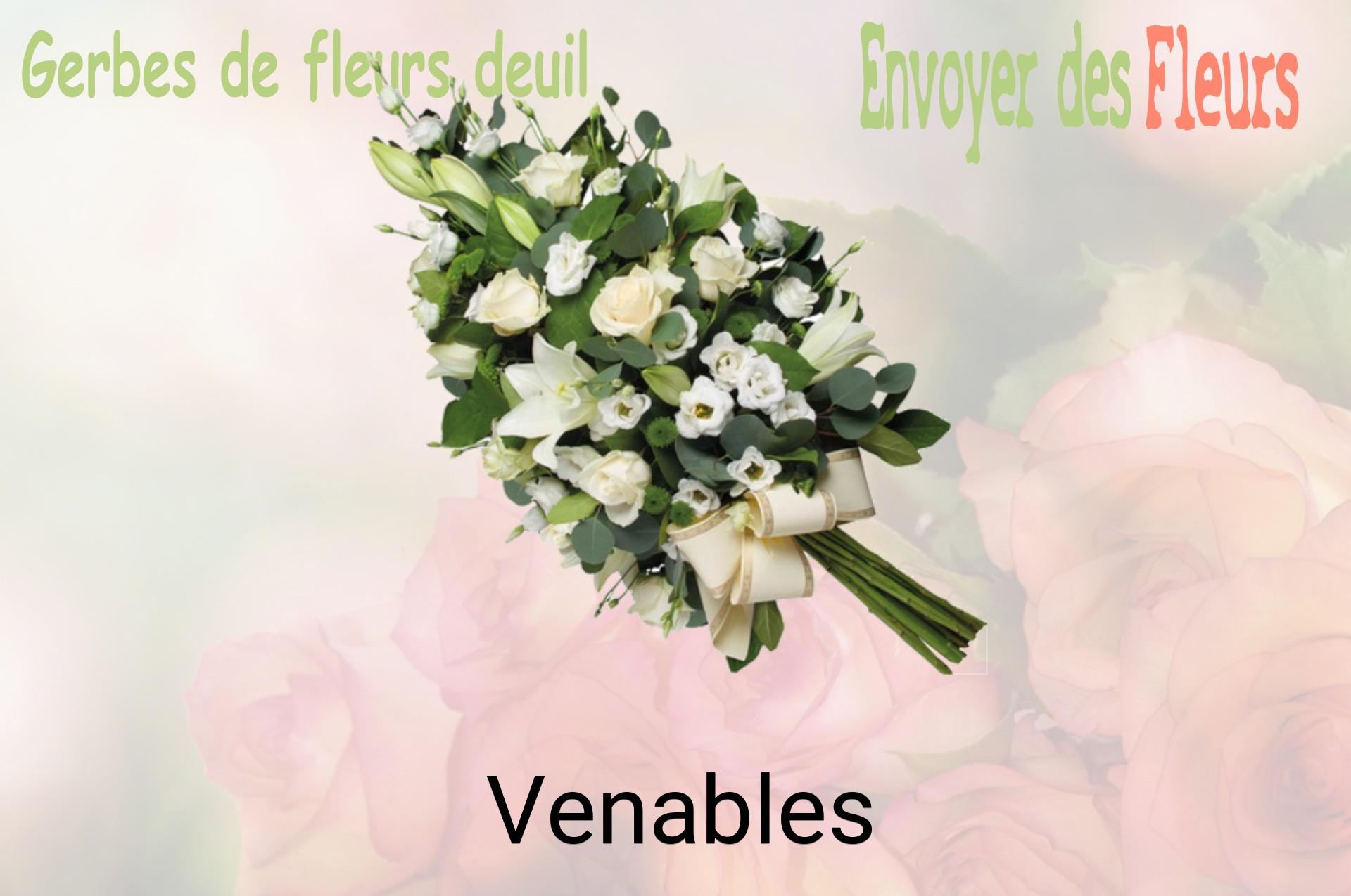 Gerbe de fleurs de deuil livrée à Venables